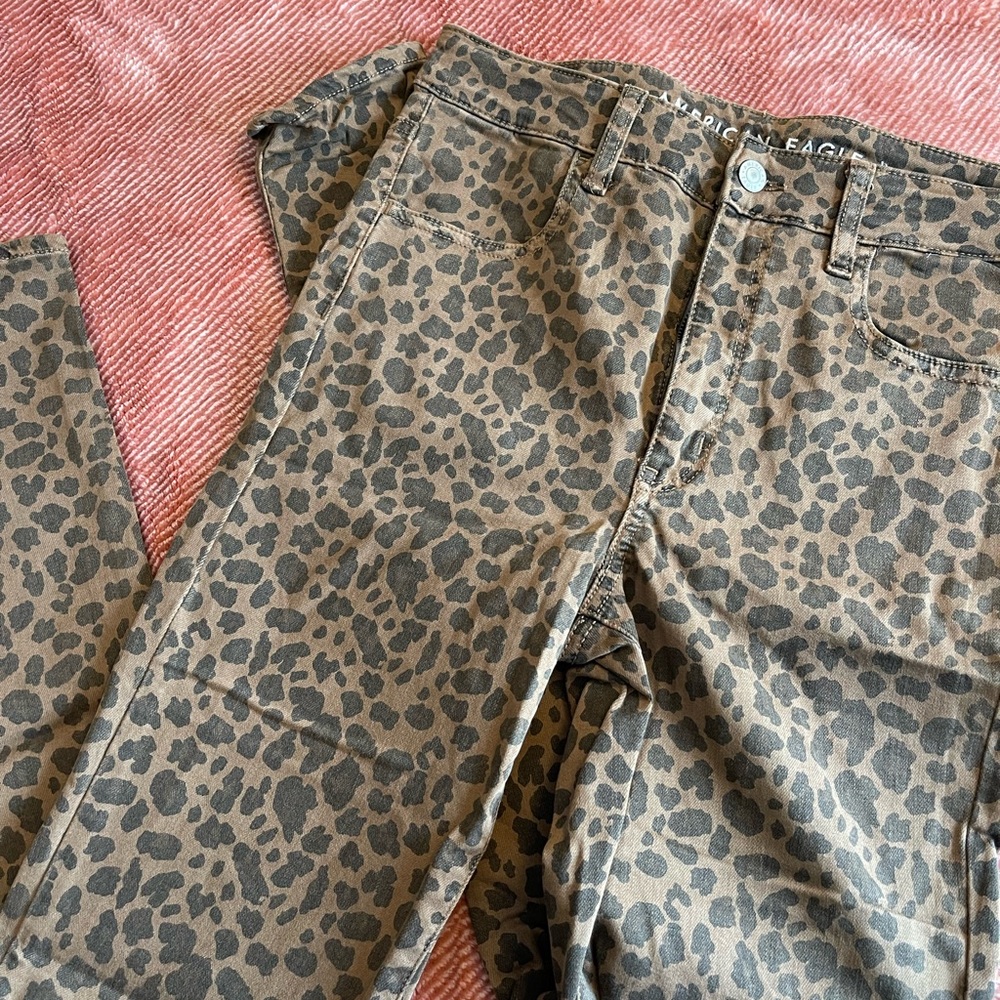 American Eagle Leopard Print Jeans